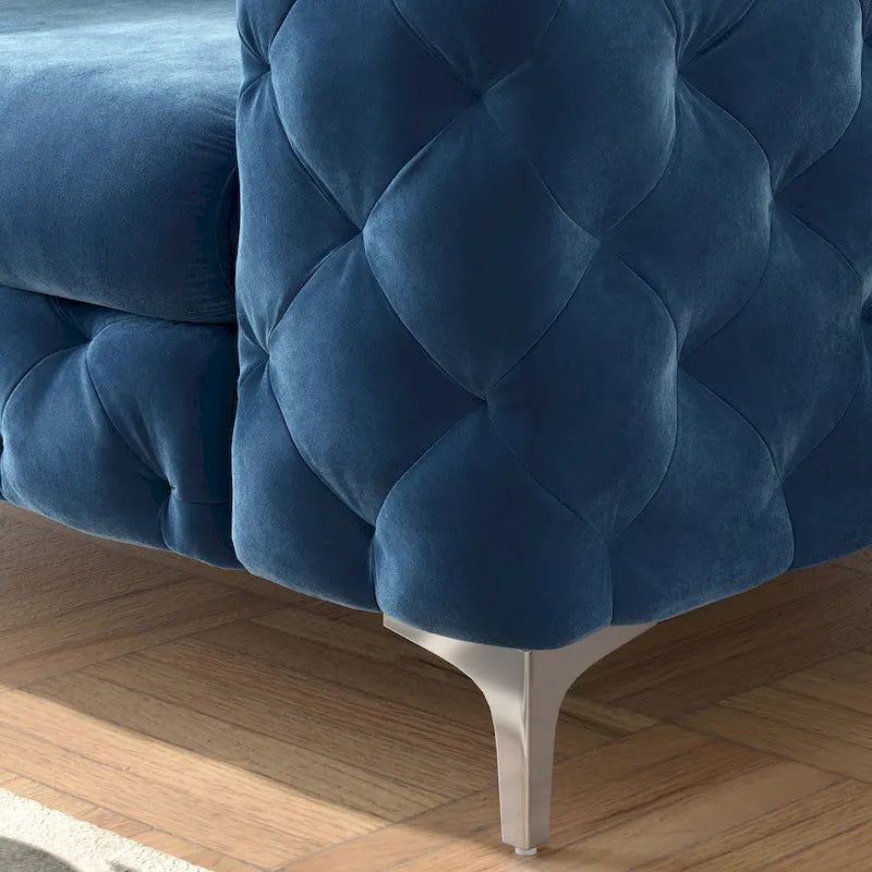 Corvus Aosta Tufted Velvet Chesterfield Lounge Chair 13