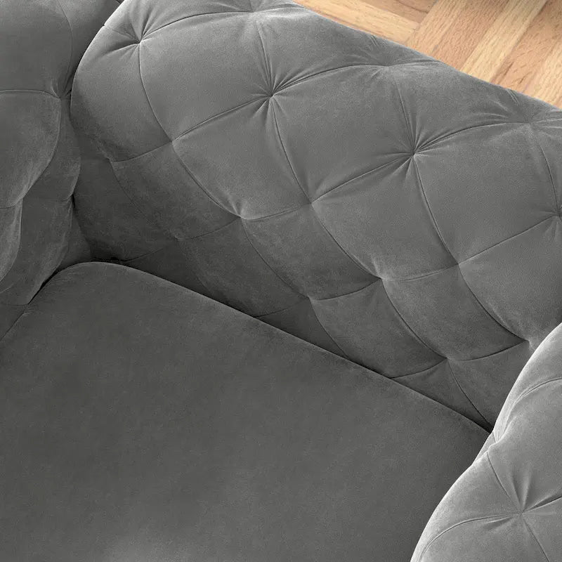 Corvus Aosta Tufted Velvet Chesterfield Lounge Chair 21
