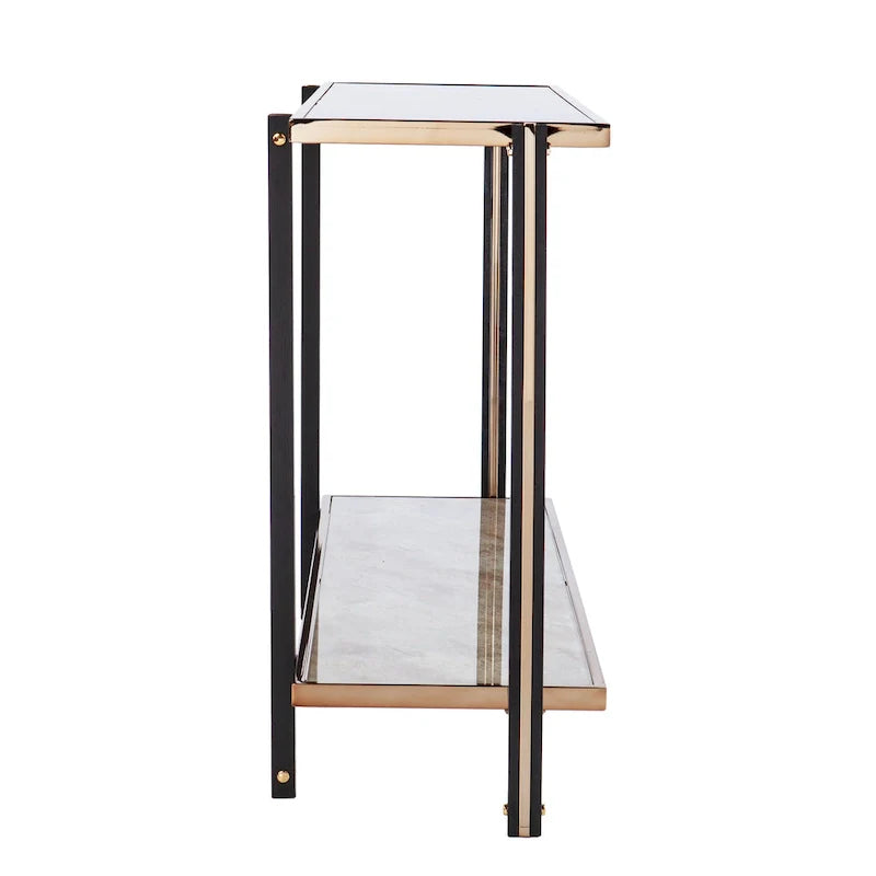 Thornberry Transitional Champagne Metal Console Table by SEI Furniture 5