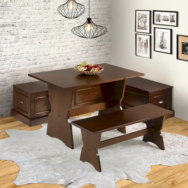 Ame Walnut Backless Nook Table Collection 1