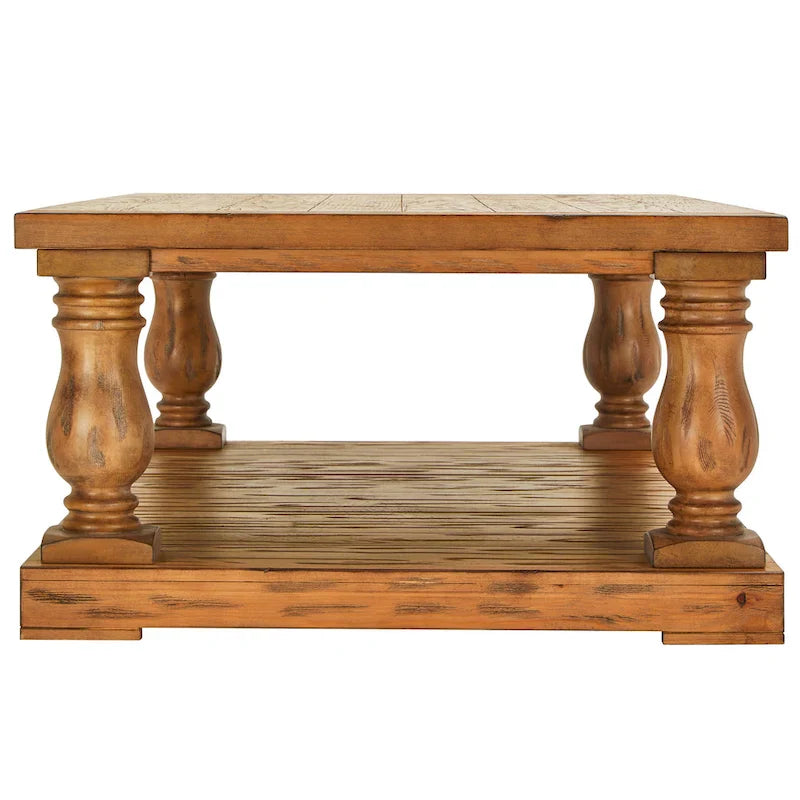 iNSPIRE Q Artisan Edmaire 55-Inch Light Natural Baluster Coffee Table 4
