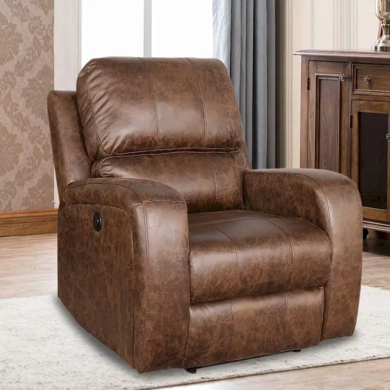Fabric Recliner and Single Sofa with Manual Recline Feature 37