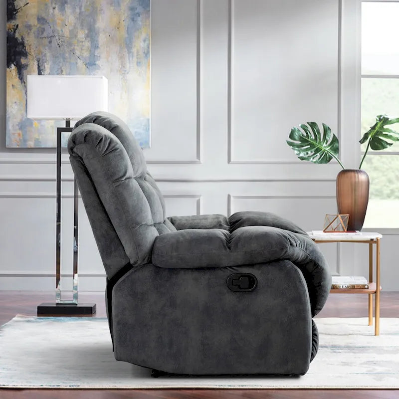 Fabric Recliner and Single Sofa with Manual Recline Feature 8