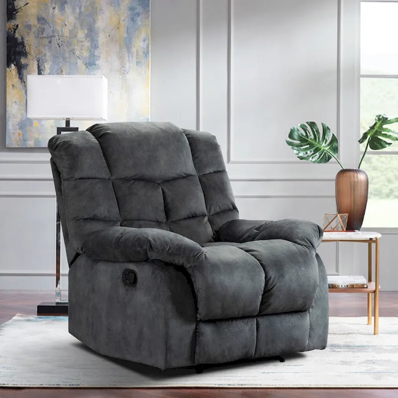 Fabric Recliner and Single Sofa with Manual Recline Feature 9
