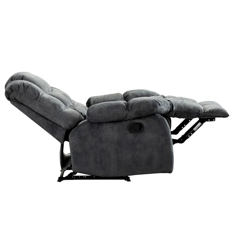 Fabric Recliner and Single Sofa with Manual Recline Feature 15