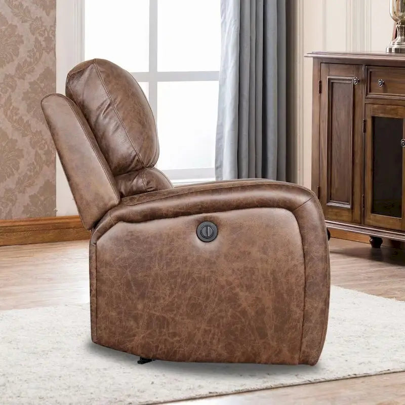 Fabric Recliner and Single Sofa with Manual Recline Feature 23