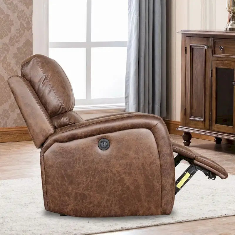 Fabric Recliner and Single Sofa with Manual Recline Feature 24