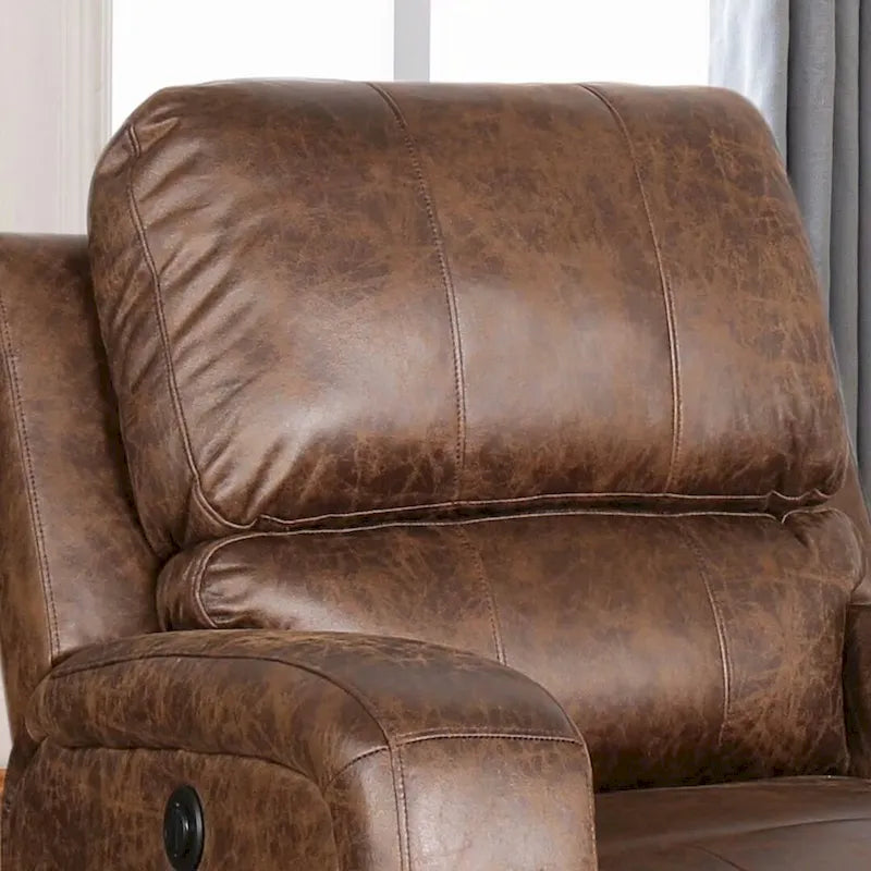 Fabric Recliner and Single Sofa with Manual Recline Feature 25