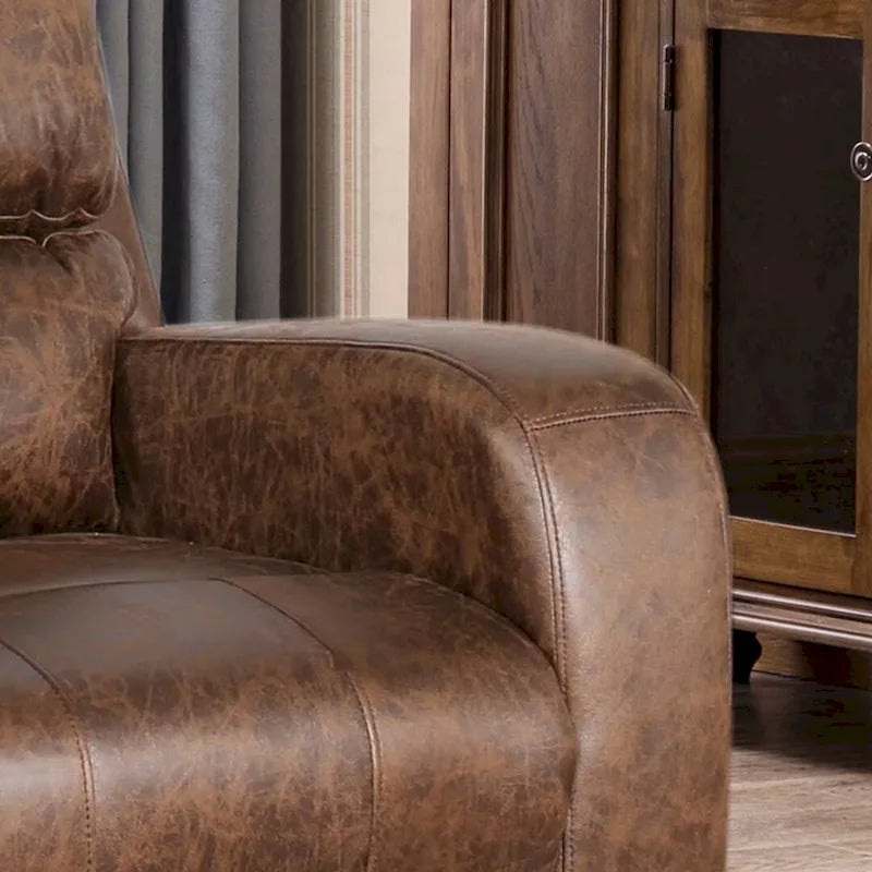 Fabric Recliner and Single Sofa with Manual Recline Feature 26