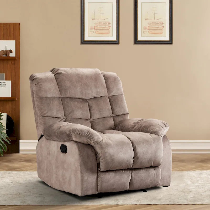 Fabric Recliner and Single Sofa with Manual Recline Feature 29