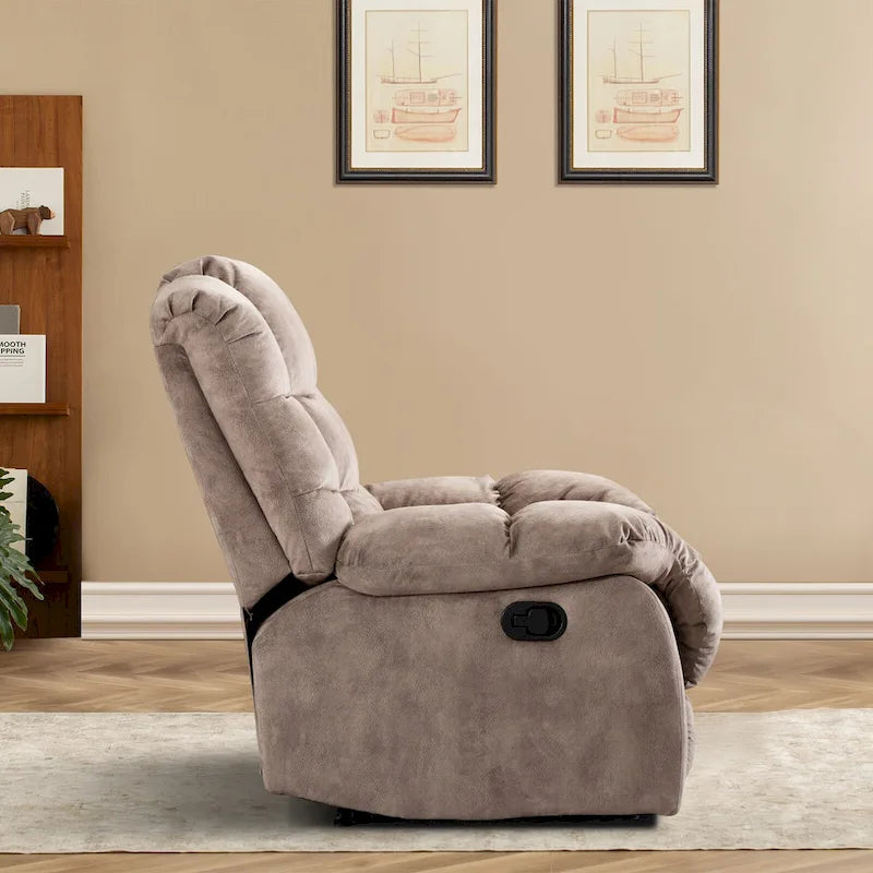 Fabric Recliner and Single Sofa with Manual Recline Feature 30