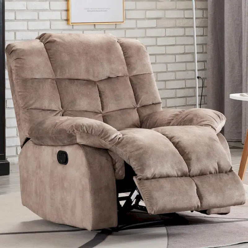 Fabric Recliner and Single Sofa with Manual Recline Feature 33