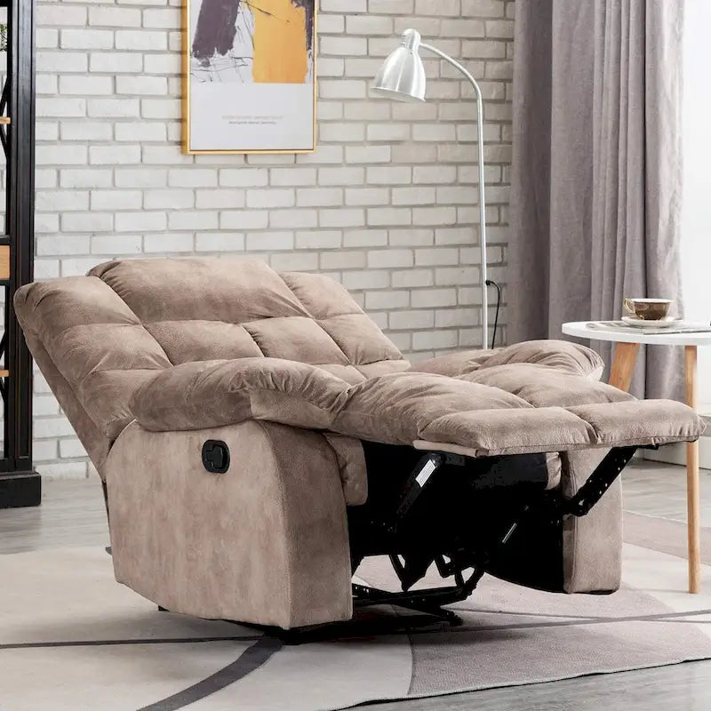 Fabric Recliner and Single Sofa with Manual Recline Feature 35