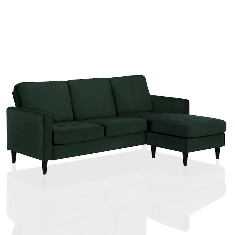 CosmoLiving by Cosmopolitan Strummer Reversible Velvet Sectional Sofa 18