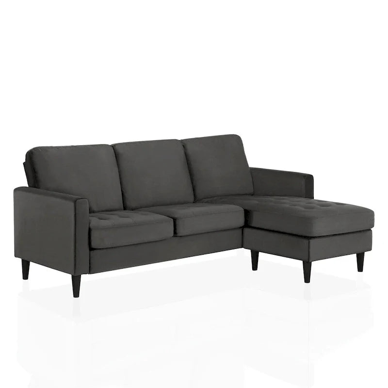 CosmoLiving by Cosmopolitan Strummer Reversible Velvet Sectional Sofa 4