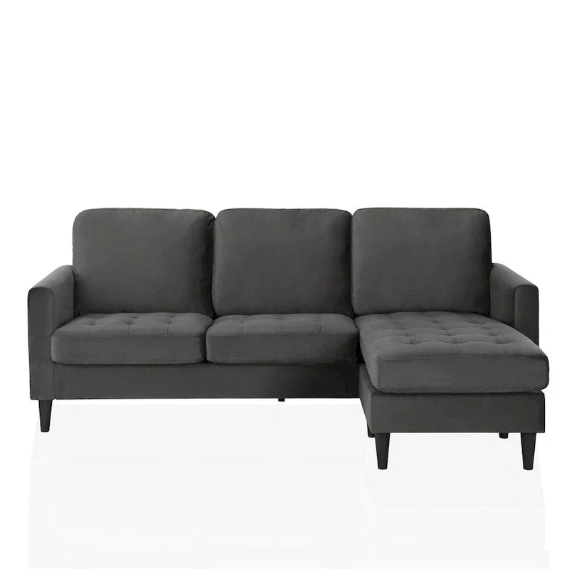 CosmoLiving by Cosmopolitan Strummer Reversible Velvet Sectional Sofa 6