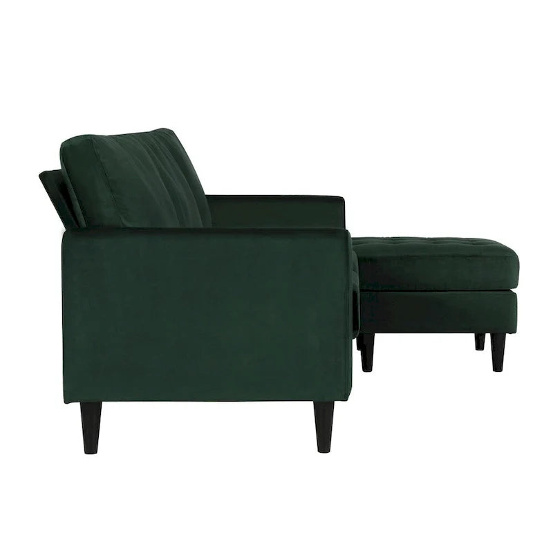 CosmoLiving by Cosmopolitan Strummer Reversible Velvet Sectional Sofa 7