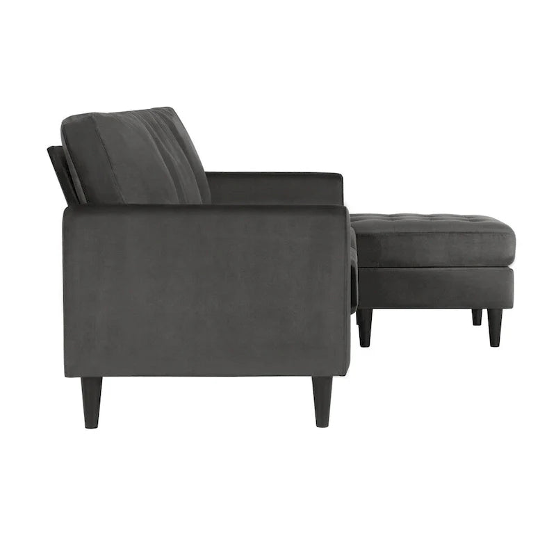 CosmoLiving by Cosmopolitan Strummer Reversible Velvet Sectional Sofa 8