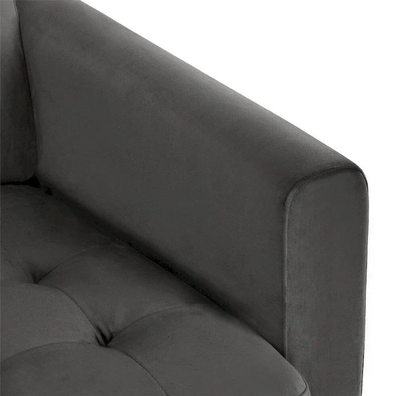 CosmoLiving by Cosmopolitan Strummer Reversible Velvet Sectional Sofa 10