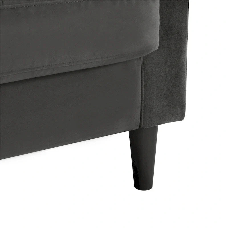 CosmoLiving by Cosmopolitan Strummer Reversible Velvet Sectional Sofa 12