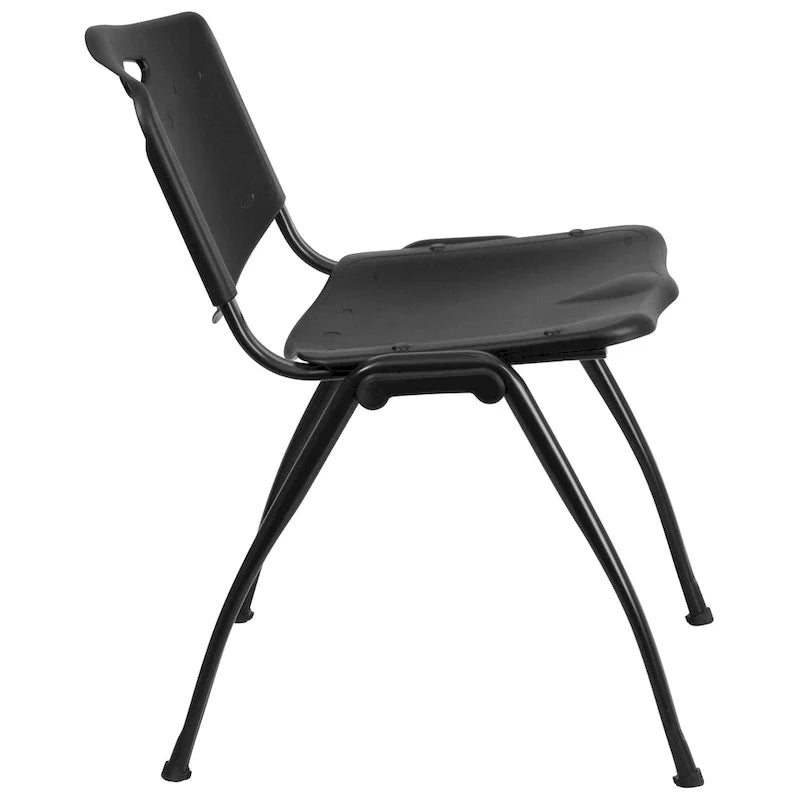 880 lb. Capacity Heavy-Duty Plastic Stackable Chair with Carrying Handle 8