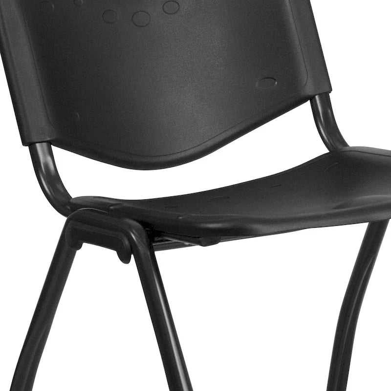 880 lb. Capacity Heavy-Duty Plastic Stackable Chair with Carrying Handle 11
