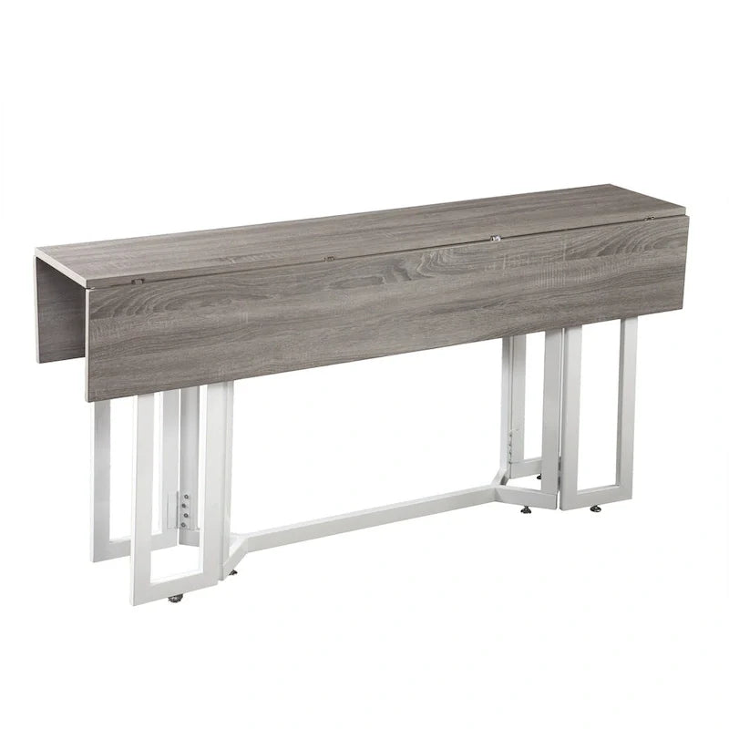 SEI Furniture Driness Grey Folding Drop Leaf Table 4