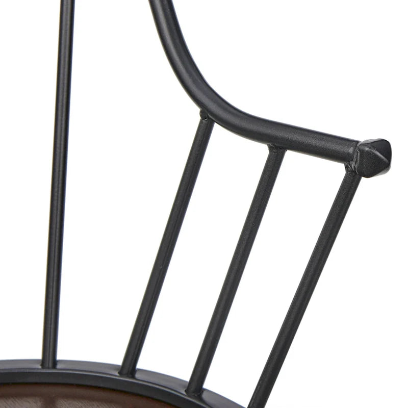 Simple Living Milo Set of 2 Mixed Media Spindle Arm Chairs - N/A 4