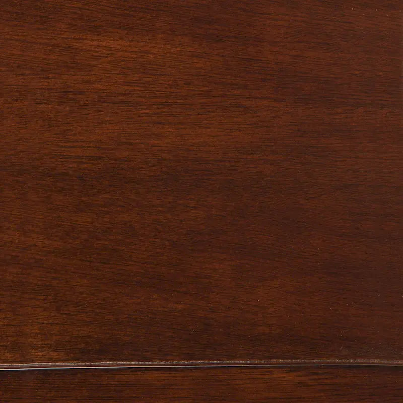 Modern Solid Wood Sofa Table with Subtle Curved Design in Dark Brown 4
