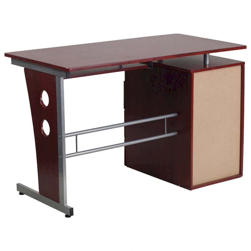 3-Drawer Pedestal Computer Desk with Keyboard Tray 7