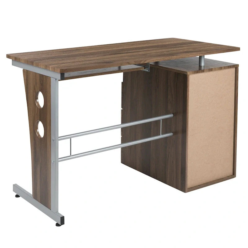 3-Drawer Pedestal Computer Desk with Keyboard Tray 17
