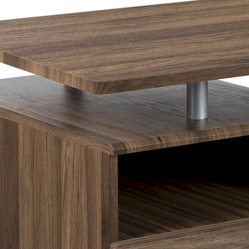 3-Drawer Pedestal Computer Desk with Keyboard Tray 18