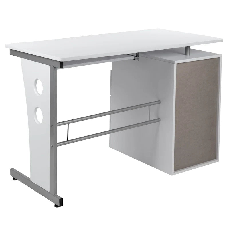 3-Drawer Pedestal Computer Desk with Keyboard Tray 28