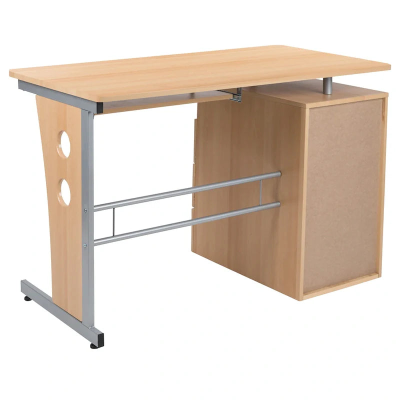 3-Drawer Pedestal Computer Desk with Keyboard Tray 39