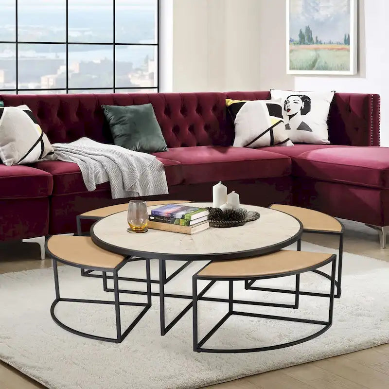 Burnham Home Olivia 5-Piece Coffee Table Set 1