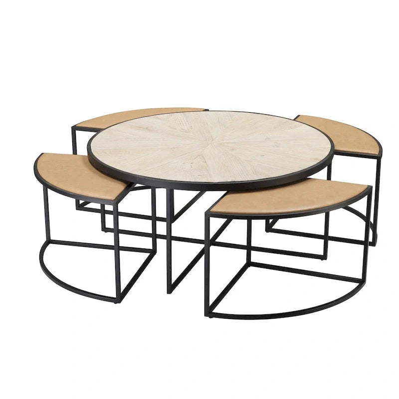 Burnham Home Olivia 5-Piece Coffee Table Set 2
