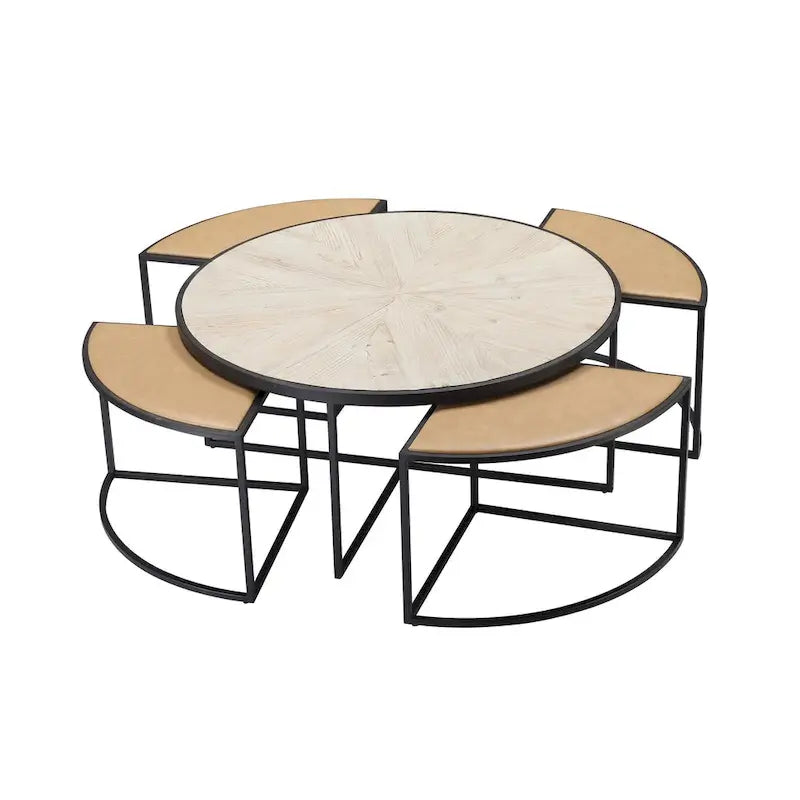 Burnham Home Olivia 5-Piece Coffee Table Set 3