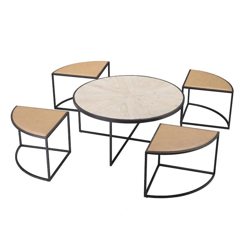 Burnham Home Olivia 5-Piece Coffee Table Set 4