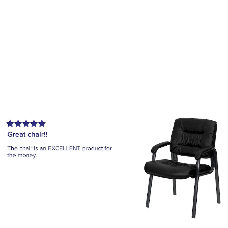 LeatherSoft Executive Lounge Chair with Titanium Gray Frame for Reception Areas 5