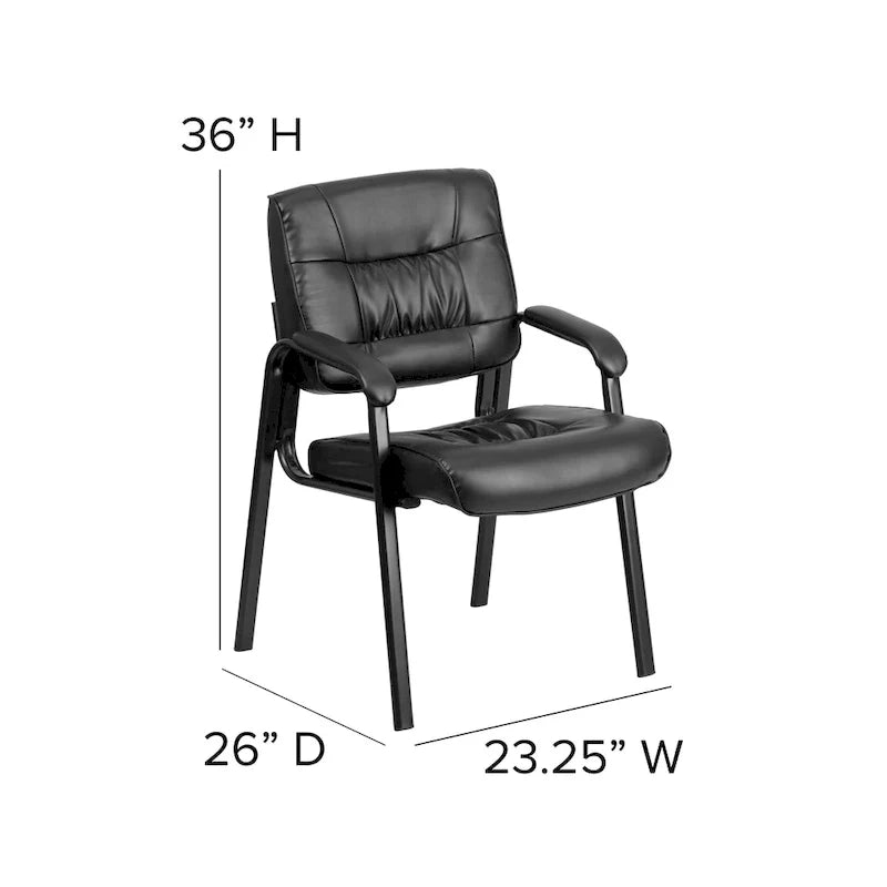 LeatherSoft Executive Lounge Chair with Titanium Gray Frame for Reception Areas 6