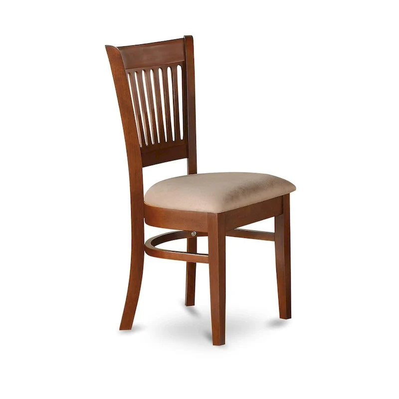 East West Furniture 7-Piece Oval Dining Set - Espresso Wooden Table with 6 Matching Chairs (Customizable Seat Options) 5