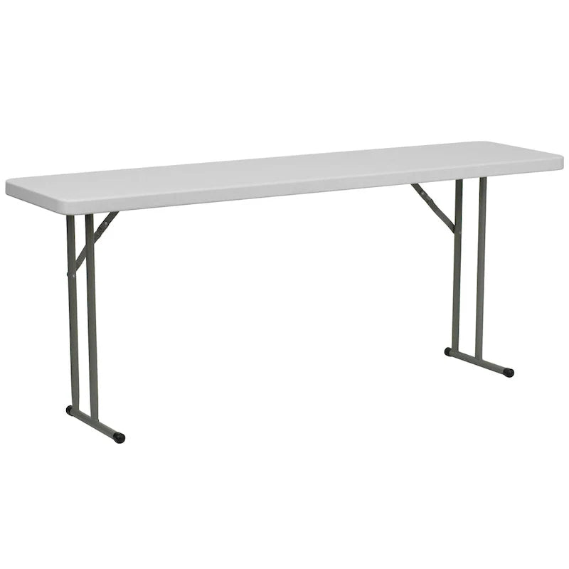 Granite White Surface Plastic Folding Training Table - 18W x 72L 3