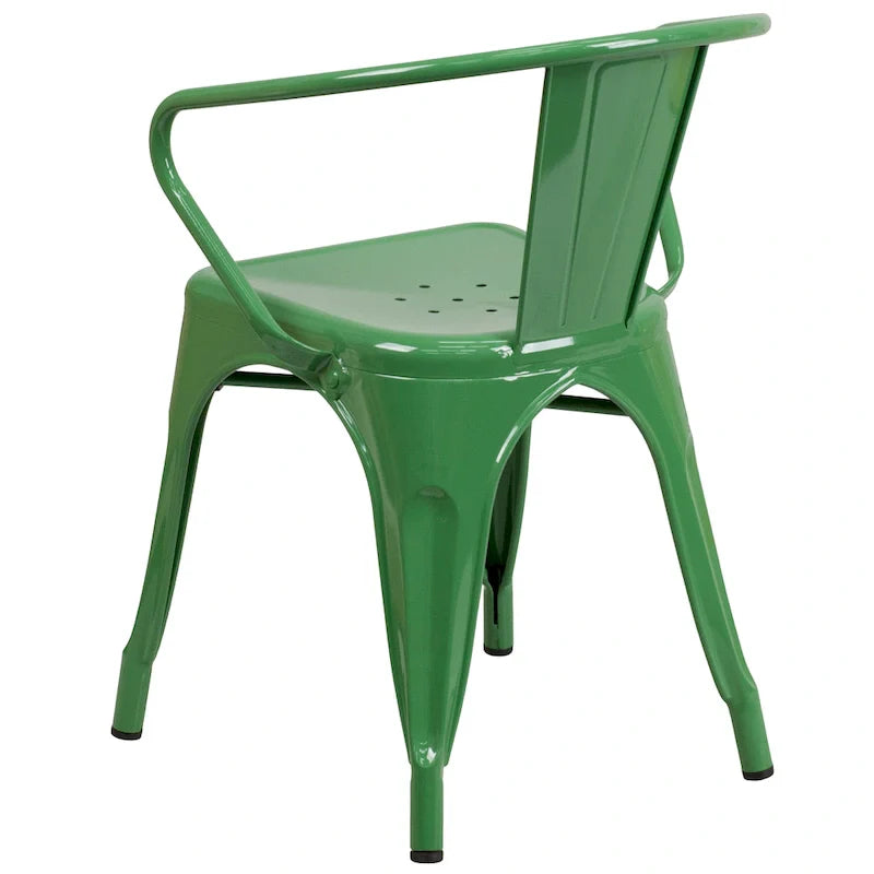 Armed Metal Chair for Indoor and Outdoor Use - Dimensions: 21.5W x 19D x 27.75H 6