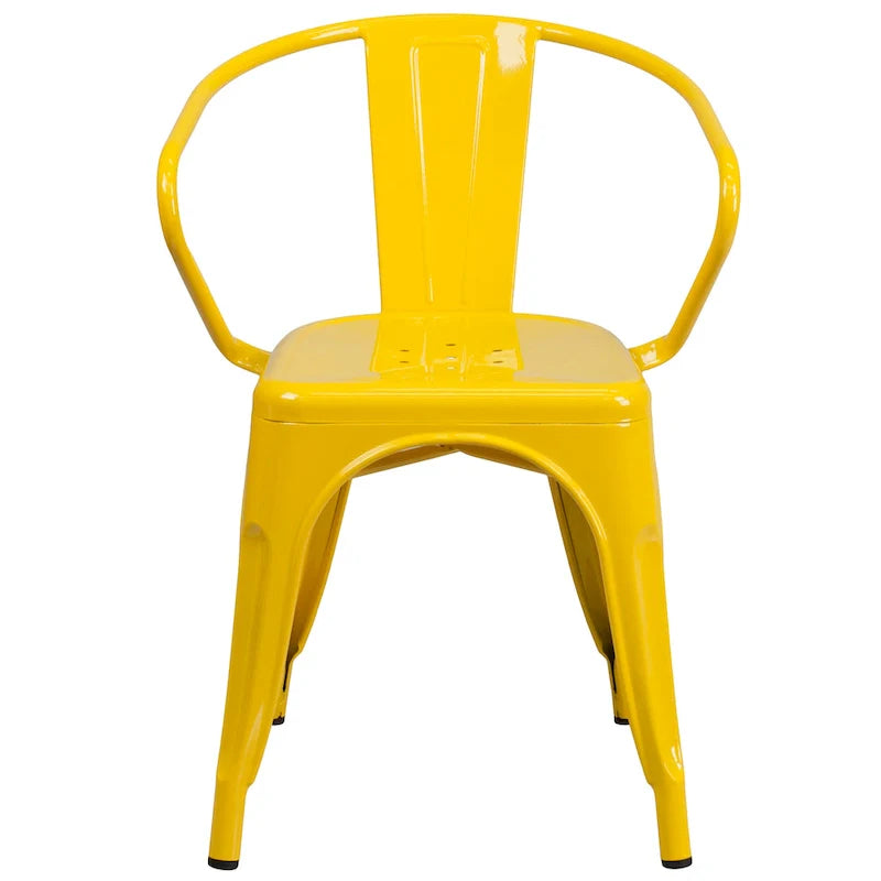 Armed Metal Chair for Indoor and Outdoor Use - Dimensions: 21.5W x 19D x 27.75H 15