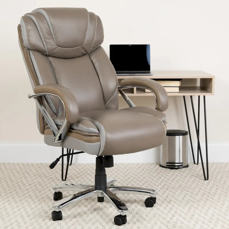 Big and Tall Office Chair with High Back Lumbar Support and Rolling Base 43