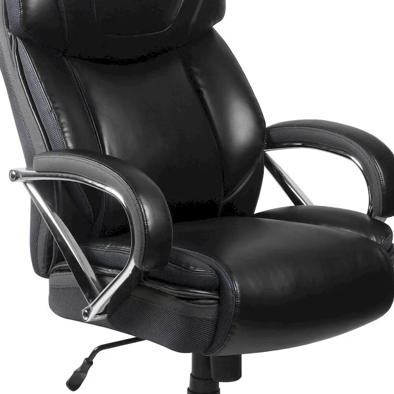 Big and Tall Office Chair with High Back Lumbar Support and Rolling Base 14