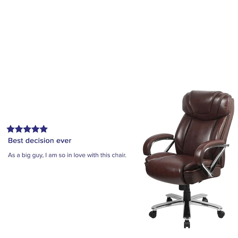 Executive Ergonomic Swivel Office Chair for Big & Tall with LeatherSoft Upholstery 20