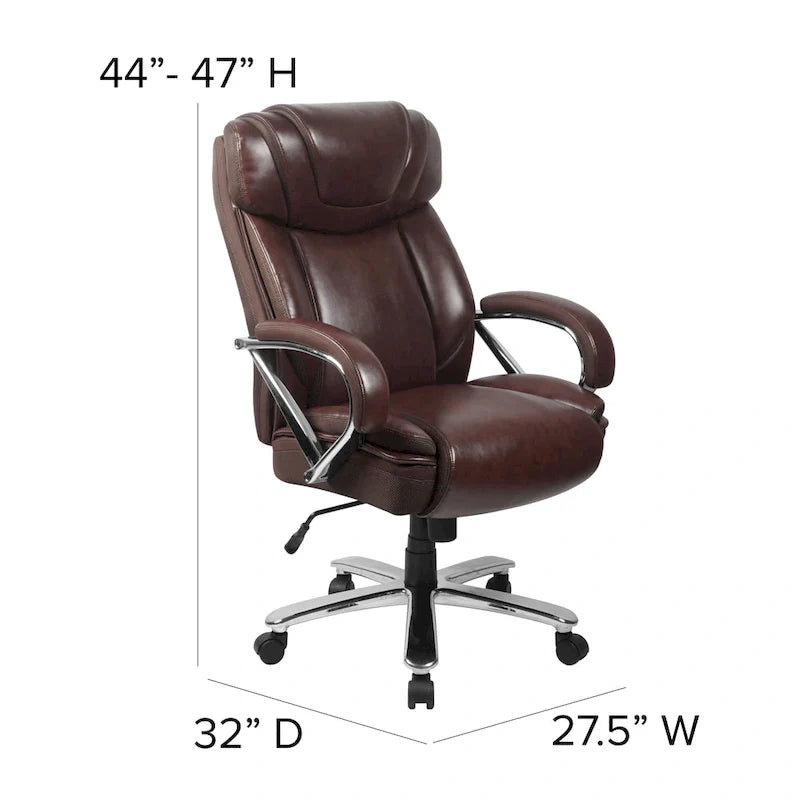 Executive Ergonomic Swivel Office Chair for Big & Tall with LeatherSoft Upholstery 22