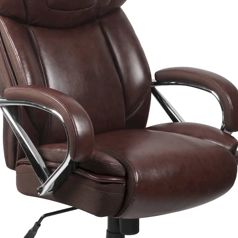 Big and Tall Office Chair with High Back Lumbar Support and Rolling Base 24