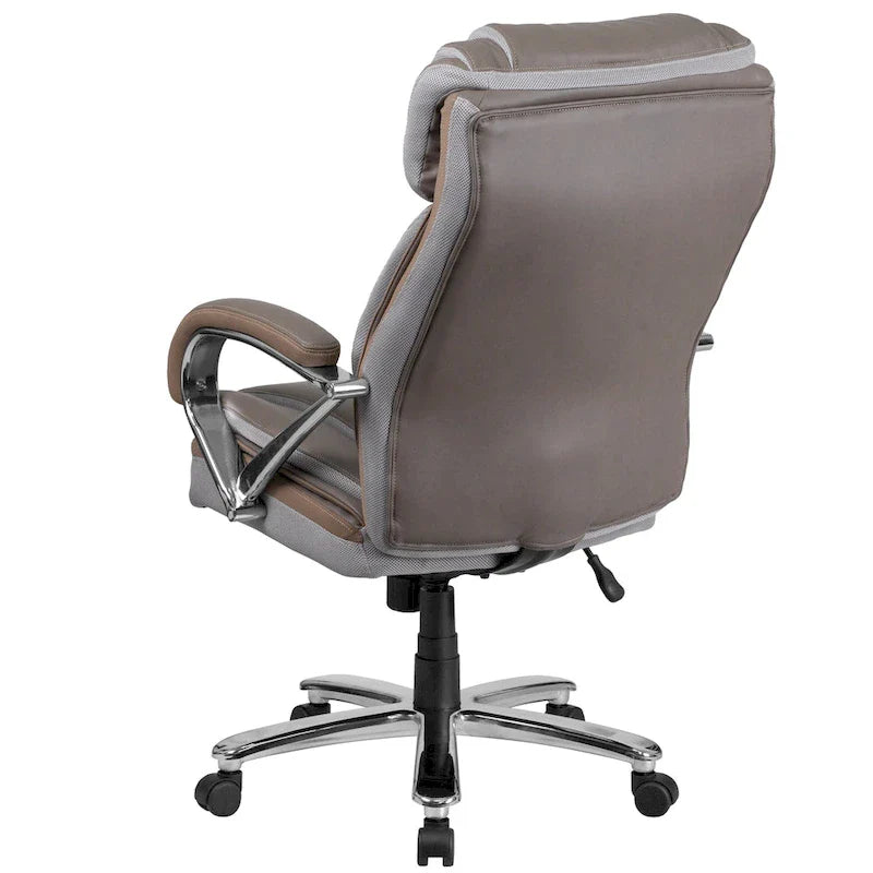 Big and Tall Office Chair with High Back Lumbar Support and Rolling Base 35